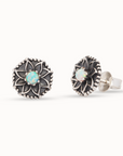 Vida Moonstone Stud Earrings | Silver