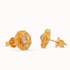 Vida Rose Quartz Stud Earrings | Gold