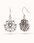 Alma de Loto Moonstone Earring | Silver