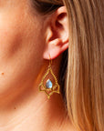 Alma de Loto Moonstone Earring | Silver